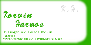 korvin harmos business card